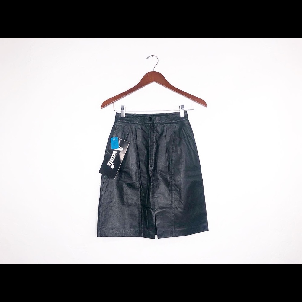 Vintage Real Leather Skirt by Avanti